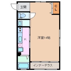 阿漕駅 徒歩9分 1階の物件間取画像